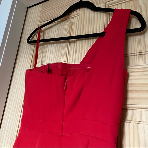 BNWT BCBG Vanessa One Shoulder Cascading Ruffle Dress 0 - Picture 9 of 12